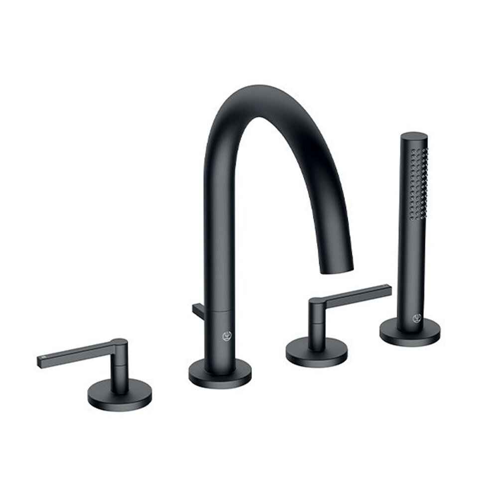 Baterie cada - dus Kludi Nova Fonte Puristic cu 4 piese negru mat