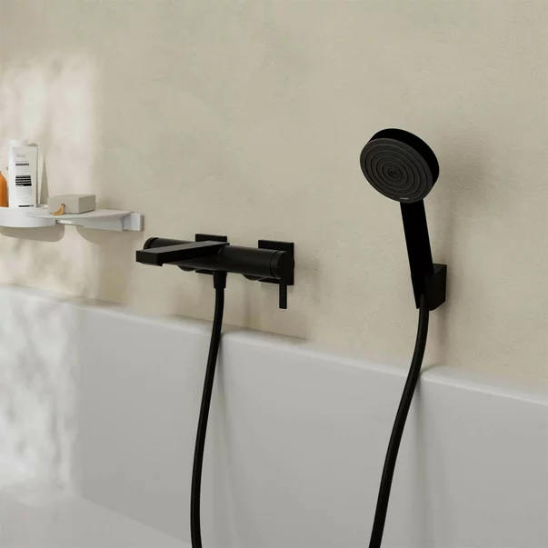 Baterie cada - dus negru mat Hansgrohe Tecturis E picture - 2