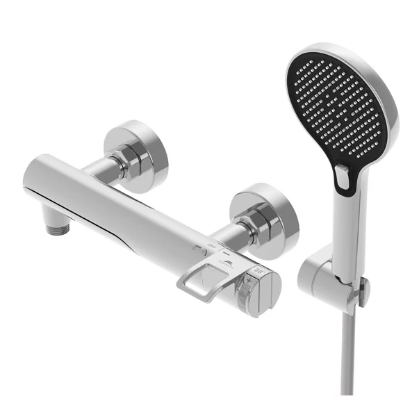 Baterie cada-dus Rubineta CosyThermo crom lucios cu set de dus para 3 functii picture - 4