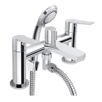 Baterie cada-dus Rubineta Uno dubla comanda crom lucios cu set de dus para 3 functii