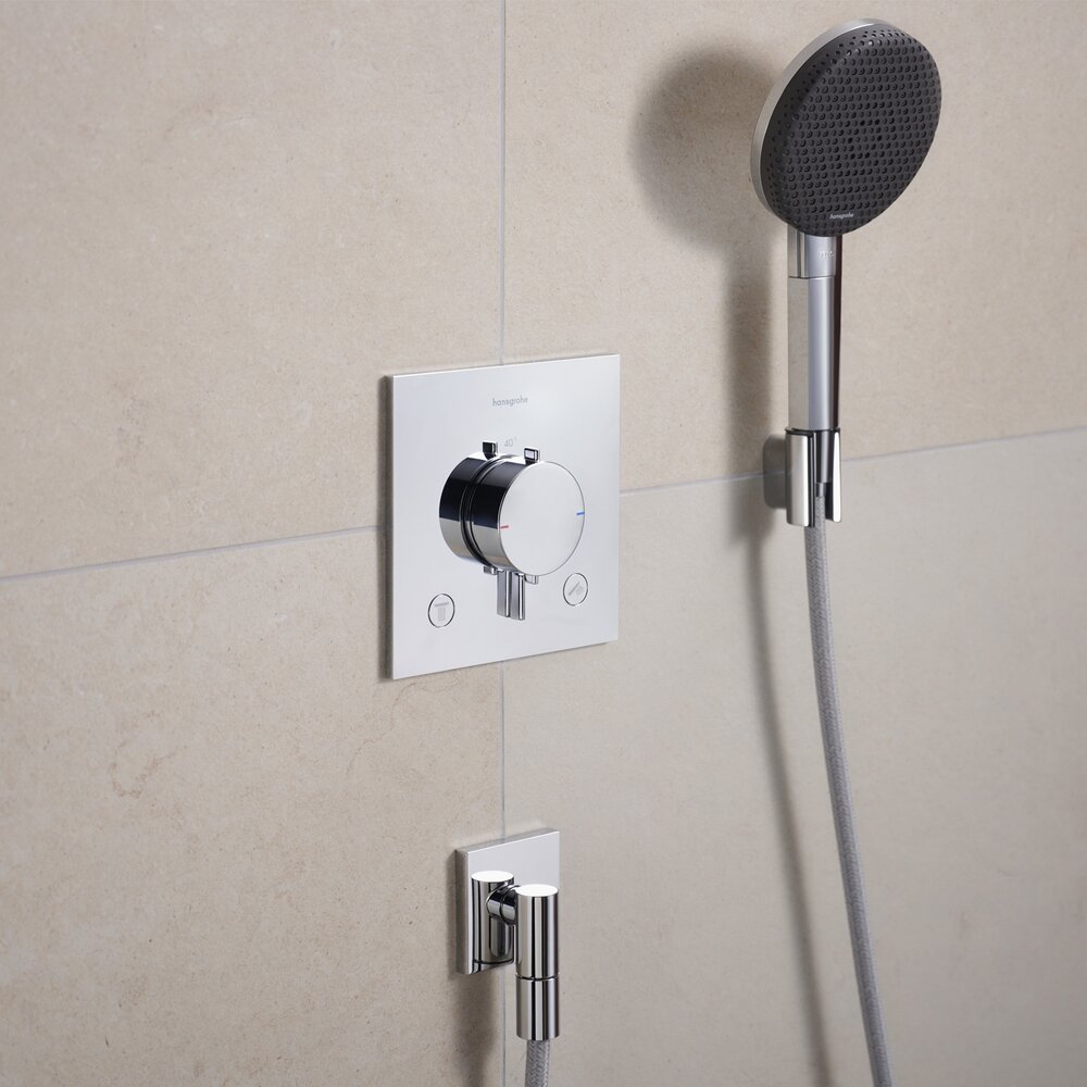Baterie cada-dus termostatata Hansgrohe Ecostat Comfort E finisaj crom lucios fara corp ingropat