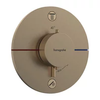 Baterie cada-dus termostatata Hansgrohe ShowerSelect Comfort S finisaj bronz periat fara corp ingropat