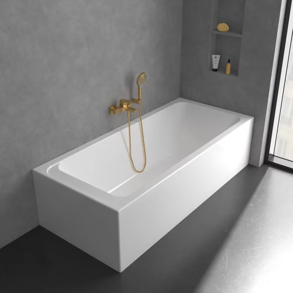 Baterie cada-dus Villeroy&Boch Architectura Square monocomanda auriu periat picture - 6