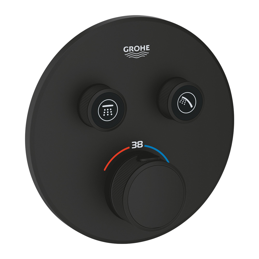 Baterie dus Grohe Grohtherm SmartControl negru mat Phantom Black fara corp ingropat