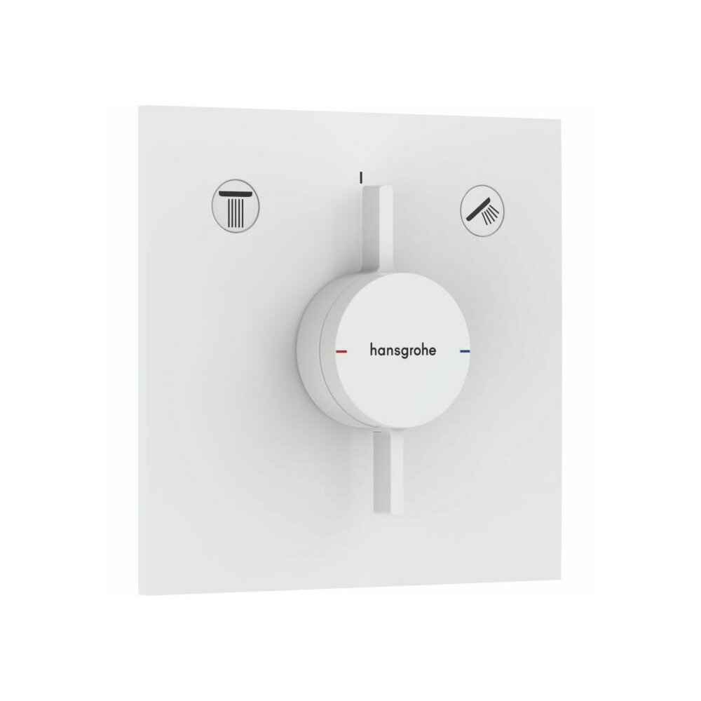 Baterie dus incastrata alb mat Hansgrohe DuoTurn E 2 functii