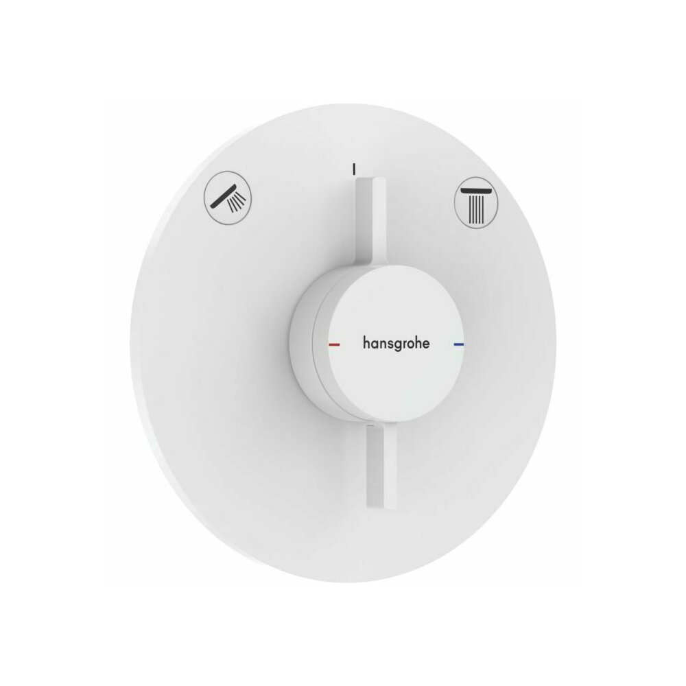 Baterie dus incastrata alb mat Hansgrohe DuoTurn S 2 functii