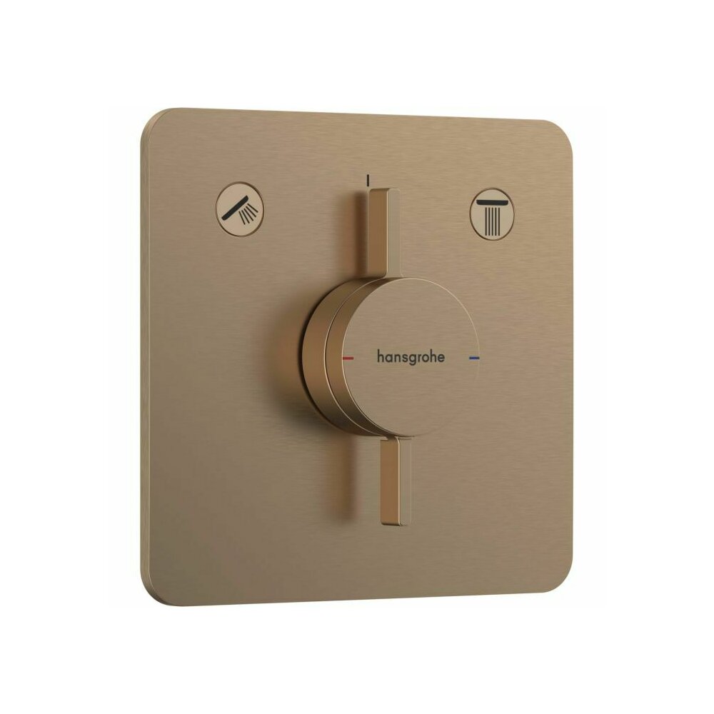 Baterie dus incastrata bronz periat Hansgrohe DuoTurn Q 2 functii