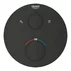 Baterie dus incastrata cu termostat Grohe Grohtherm 2 iesiri negru mat rotund picture - 1