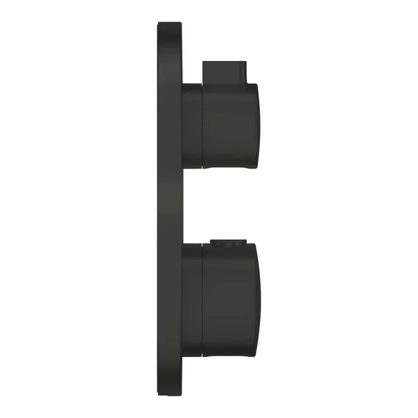 Baterie dus incastrata cu termostat Grohe Grohtherm 2 iesiri negru mat rotund picture - 2