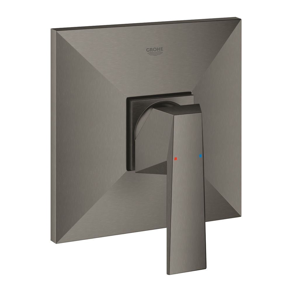 Baterie dus incastrata Grohe Allure Brilliant antracit periat Hard Graphite fara corp ingropat