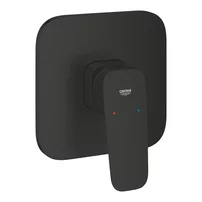Baterie dus incastrata Grohe Cubeo negru mat fara corp ingropat