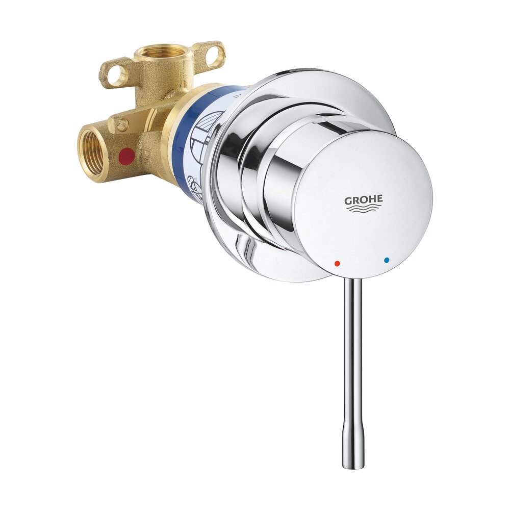Baterie dus incastrata Grohe Essence crom lucios cu corp ingropat