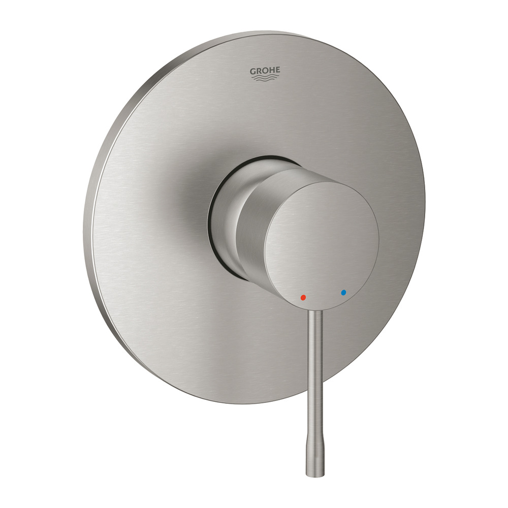 Baterie dus incastrata Grohe Essence crom periat Supersteel fara corp ingropat