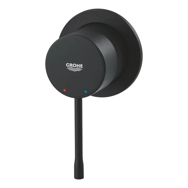 Baterie dus incastrata Grohe Essence negru mat Phantom Black cu corp ingropat picture - 3