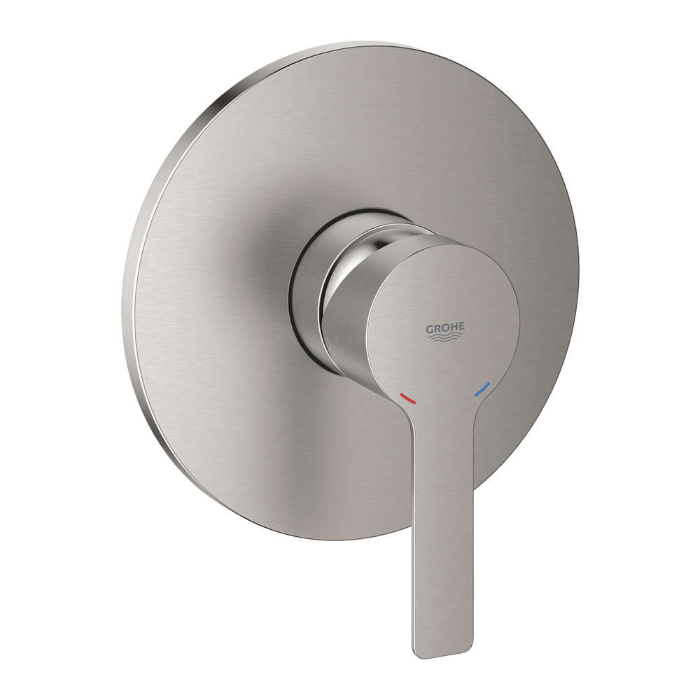 Baterie dus incastrata Grohe Lineare crom periat Supersteel fara corp ingropat