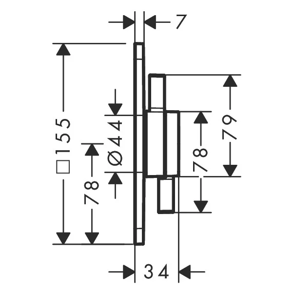 Baterie dus incastrata Hansgrohe DuoTurn Q 1 functie picture - 2