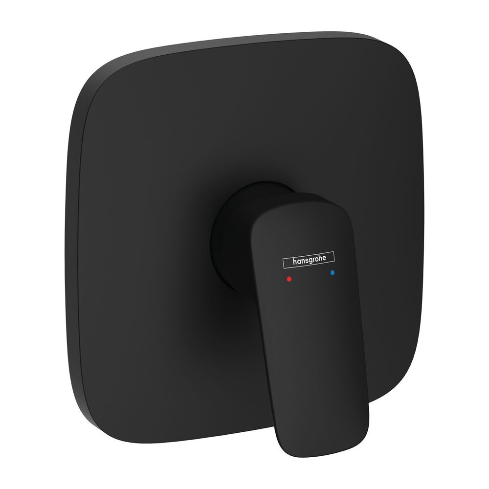 Baterie dus incastrata Hansgrohe Logis negru mat fara corp ingropat