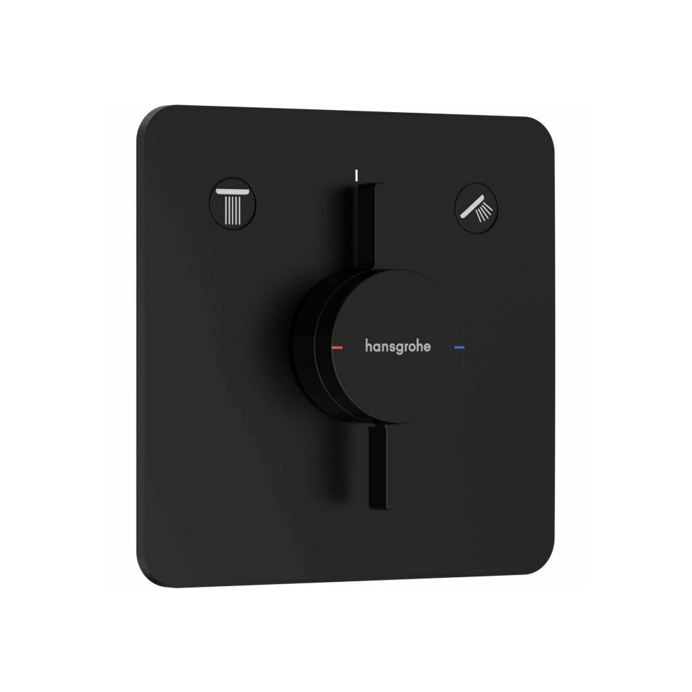 Baterie dus incastrata negru mat Hansgrohe DuoTurn Q 2 functii