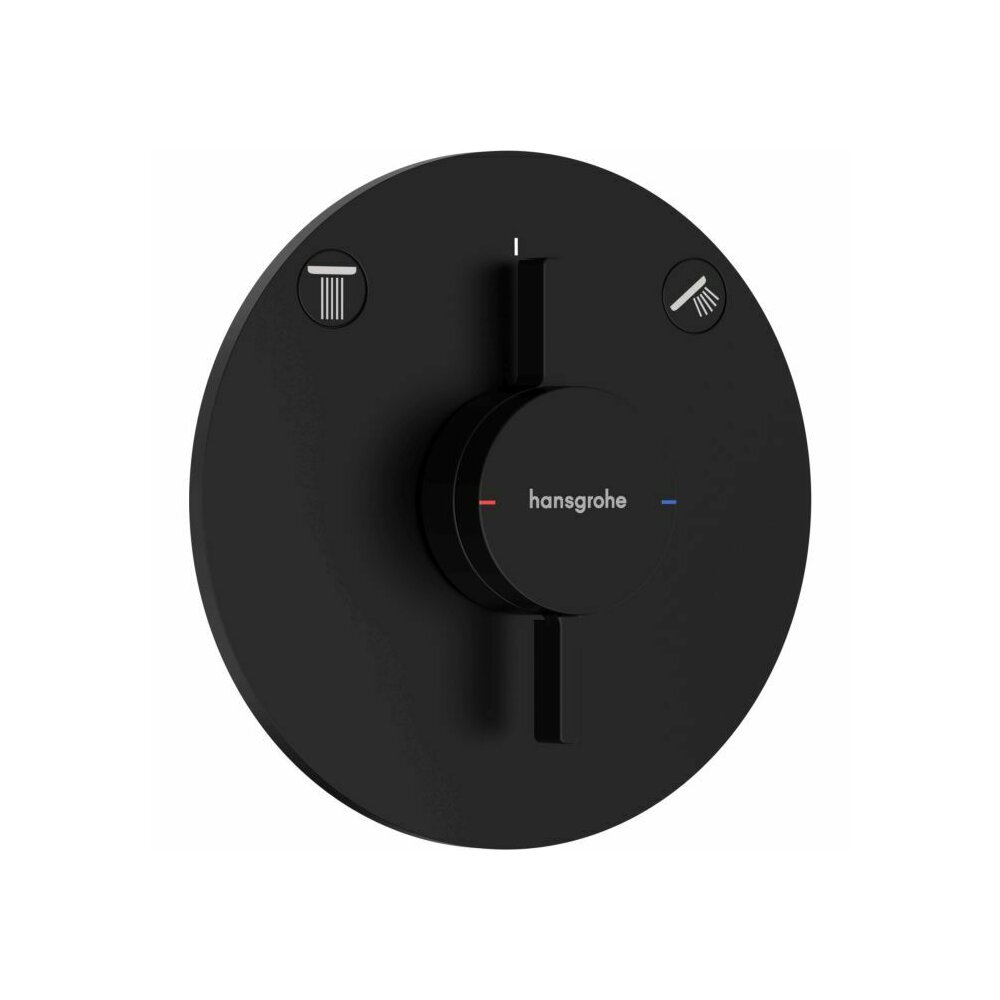 Baterie dus incastrata negru mat Hansgrohe DuoTurn S 2 functii