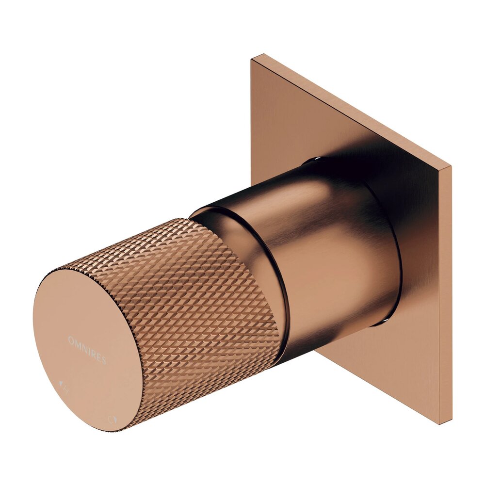Baterie dus incastrata Omnires Contour monocomanda finisaj cupru periat cu corp ingropat inclus