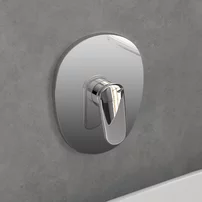 Baterie dus incastrata Villeroy&Boch Antao crom lucios fara corp ingropat