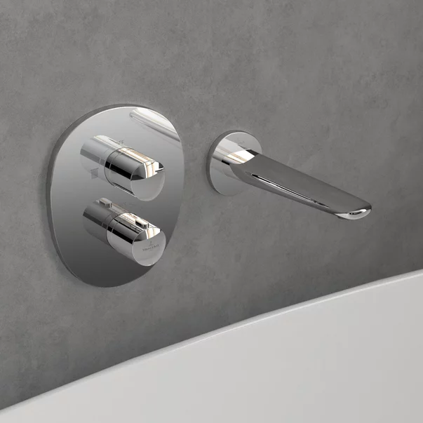 Baterie dus incastrata Villeroy&Boch Antao termostatata crom lucios fara corp ingropat picture - 4