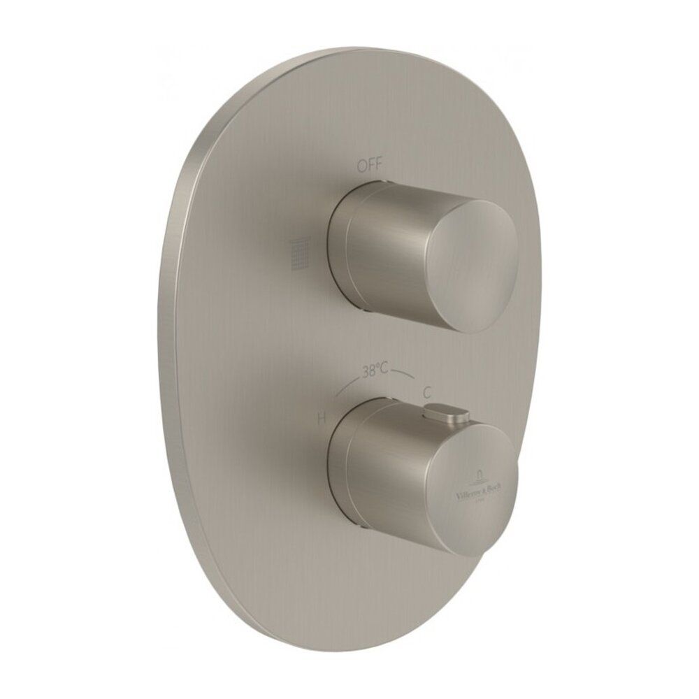 Baterie dus incastrata Villeroy&Boch Antao termostatata nichel periat fara corp ingropat