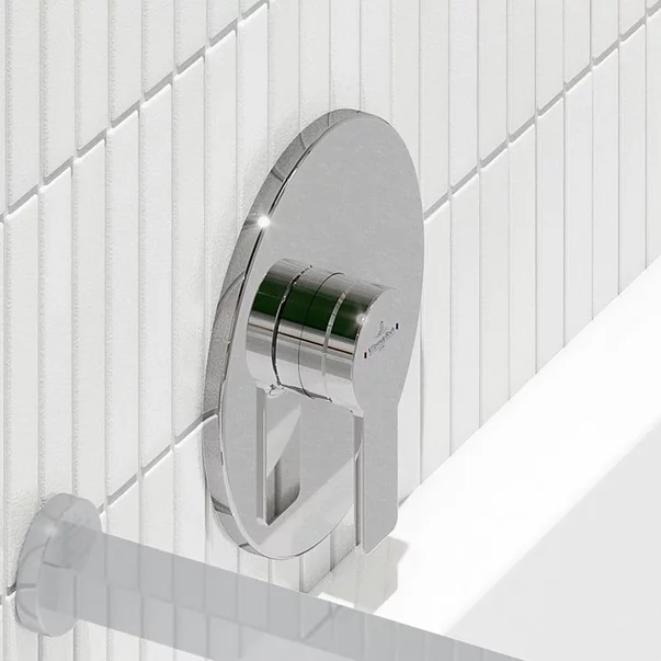 Baterie dus incastrata Villeroy&Boch Architectura monocomanda crom lucios fara corp ingropat picture - 3