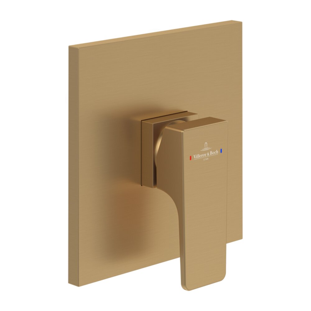 Baterie dus incastrata Villeroy&Boch Architectura Square auriu periat fara corp ingropat