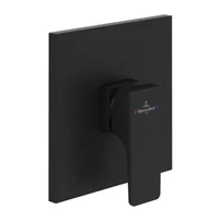 Baterie dus incastrata Villeroy&Boch Architectura Square negru mat fara corp ingropat