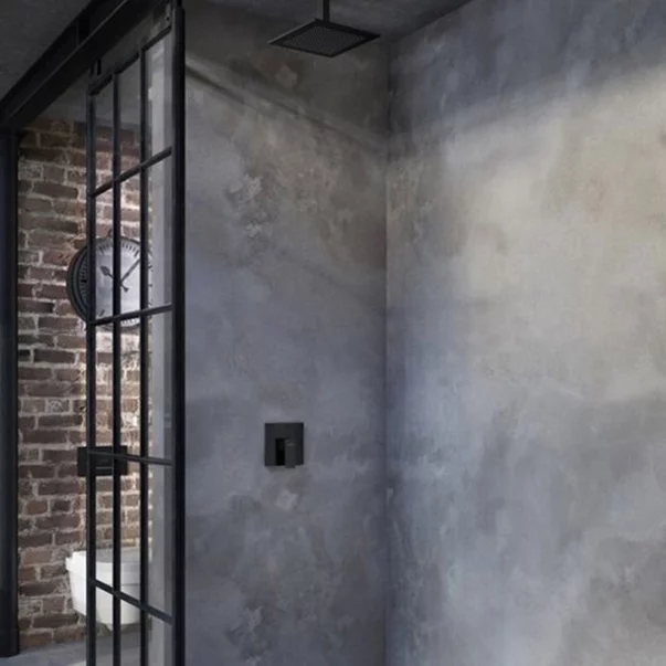 Baterie dus incastrata Villeroy&Boch Architectura Square negru mat fara corp ingropat picture - 2