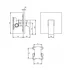 Baterie dus incastrata Villeroy&Boch Architectura Square negru mat fara corp ingropat picture - 4