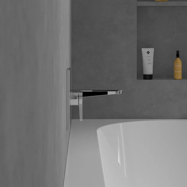 Baterie dus incastrata Villeroy&Boch Conum crom lucios fara corp ingropat picture - 3