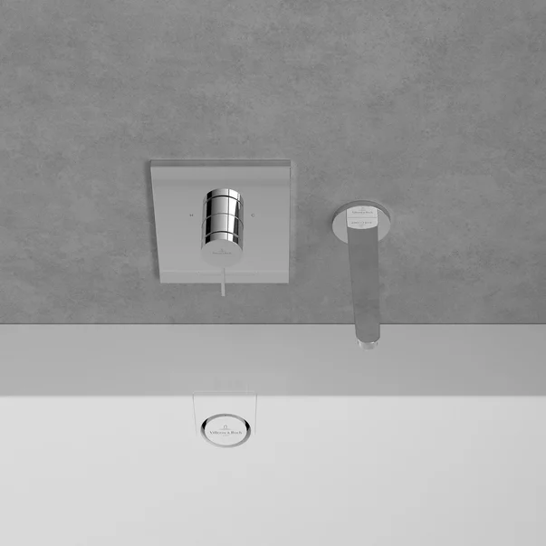 Baterie dus incastrata Villeroy&Boch Conum crom lucios fara corp ingropat picture - 5