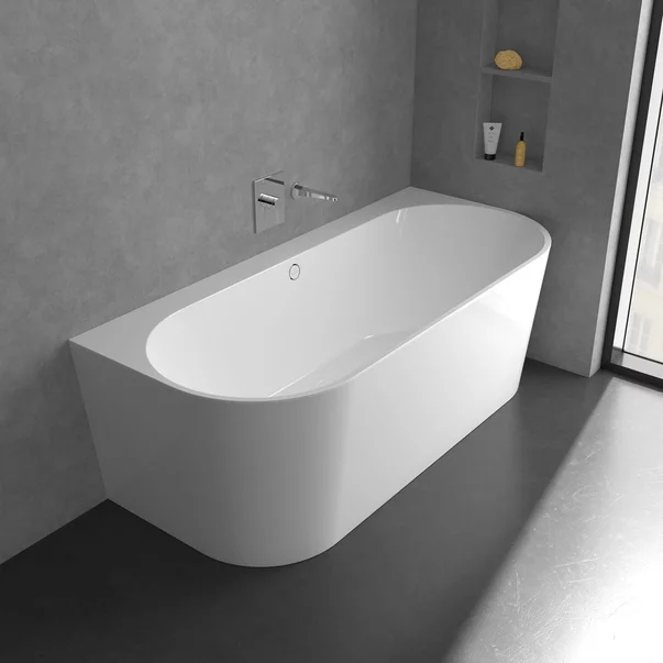 Baterie dus incastrata Villeroy&Boch Conum crom lucios fara corp ingropat picture - 6