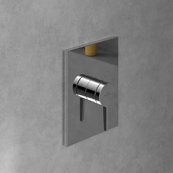 Baterie dus incastrata Villeroy&Boch Conum crom lucios fara corp ingropat picture - 8