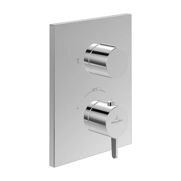 Baterie dus incastrata Villeroy&Boch Conum termostatata crom lucios fara corp ingropat picture - 2