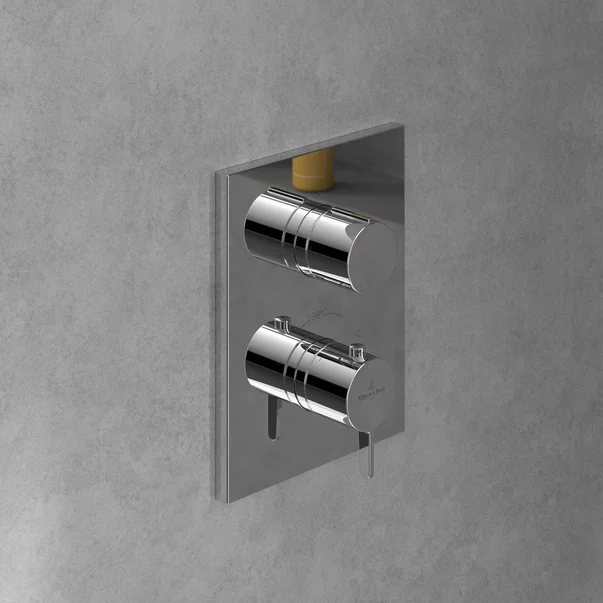 Baterie dus incastrata Villeroy&Boch Conum termostatata crom lucios fara corp ingropat picture - 8