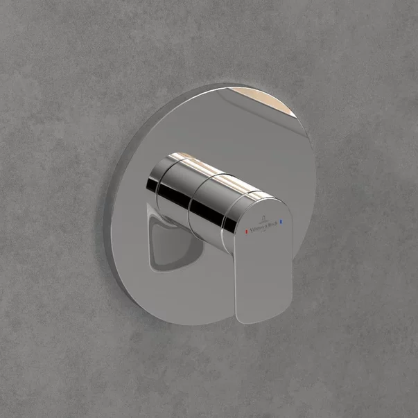 Baterie dus incastrata Villeroy&Boch O.novo crom lucios fara corp ingropat picture - 2