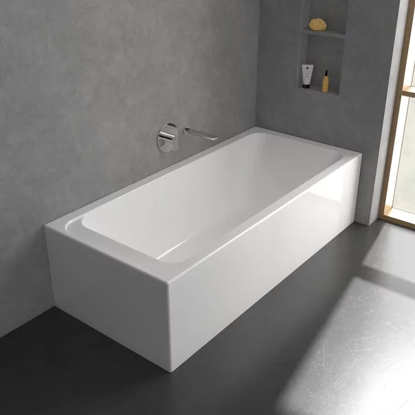 Baterie dus incastrata Villeroy&Boch O.novo crom lucios fara corp ingropat picture - 3