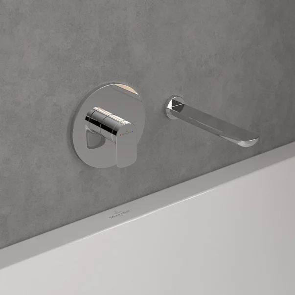 Baterie dus incastrata Villeroy&Boch O.novo crom lucios fara corp ingropat picture - 4