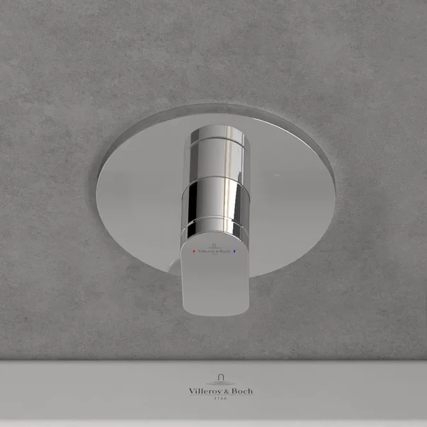 Baterie dus incastrata Villeroy&Boch O.novo crom lucios fara corp ingropat picture - 5