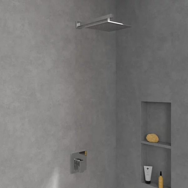 Baterie dus incastrata Villeroy&Boch Subway 3.0 crom lucios fara corp ingropat picture - 4