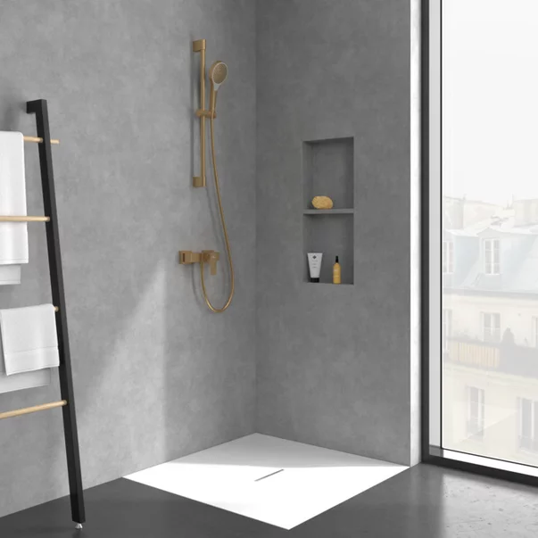 Baterie dus monocomanda Villeroy&Boch Architectura Square auriu periat picture - 6