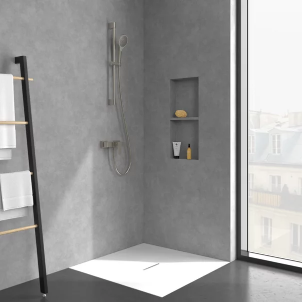 Baterie dus monocomanda Villeroy&Boch Architectura Square nichel periat picture - 6