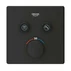 Baterie dus negru mat Grohe Grohtherm SmartControl termostatica patrata 2 iesiri picture - 2