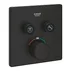Baterie dus negru mat Grohe Grohtherm SmartControl termostatica patrata 2 iesiri picture - 4