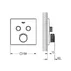 Baterie dus negru mat Grohe Grohtherm SmartControl termostatica patrata 2 iesiri picture - 5
