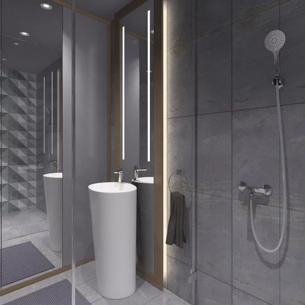 Baterie dus Rubineta Deli monocomanda finisaj crom lucios picture - 2