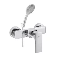 Baterie dus Rubineta Modena monocomanda crom lucios cu set de dus para 5 functii